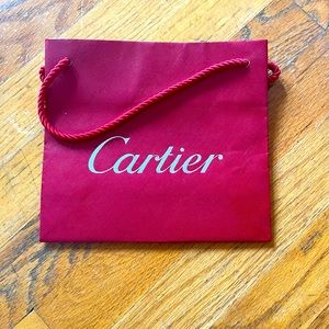 Red Cartier Shopping Bag